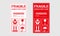 Vector illustration of Fragile, Handle with Care or Package Label stickers set. Red and white colour set. Banner format