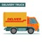 Vector illustration of a freight truck with container box.
