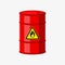 Vector illustration of fuel barrel on withe background.