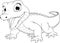 Vector illustration, funny crocodile baby cute smiles
