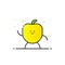 Vector illustration of funny pepper character cartoon isolated in line style.