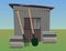 Vector illustration of gardening - old garden shed