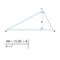 Vector illustration of a geometrical problem for finding the altitude drawn to the hypotenuse