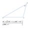 Vector illustration of a geometrical problem for finding the angle BAC