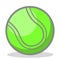 Vector illustration of a giant tennis ball ball