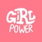 Vector illustration of Girl Power text