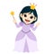 Vector Illustration Girl Princess Day