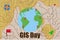 Vector Illustration of GIS Geographic Information System day