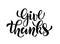 Vector illustration of Give thanks text for party invitation/ greeting card/ banner.