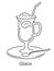 Vector illustration of Glace coffee