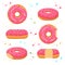 Vector illustration for glazed sweet donut