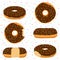 Vector illustration for glazed sweet donut