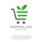 Vector illustration of go green shopping logo.