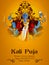 vector illustration of Goddess Kali puja celebration during Diwali festival of India