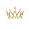 Vector illustration of a gold crown for templates for invitations, cards, icons, web.