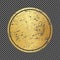 Vector Illustration golden round frame grunge texture