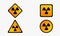 vector illustration graphic of radio active radiation hazard icon