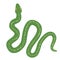 Vector illustration of a green snake