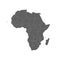 Vector illustration of grey Africa map. Vector map