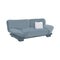 Vector illustration of a grey sofa side view in cartoon style. Big couch ann small pillow. Furniture for interior Isolated on a