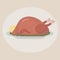 Vector Illustration Grilled Chicken