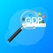 Vector illustration for gross domestic product rate, global economy, national budget.Business vector icon. Flat vector