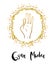 Vector illustration of Gyan mudra - the mudra of knowledge. The mudra of the second birth.