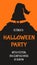 Vector illustration of a Halloween ticket. Banner with a Halloween flyer.