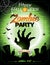 Vector illustration on a Halloween Zombie Party th