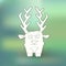 Vector Illustration Hand-drawn angry deer with