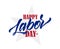 Vector illustration: Hand drawn typographic lettering of Happy Labor Day with star on white background.