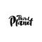 Vector Illustration with Hand Lettering - Third Planet