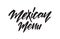 Vector illustration: Handwritten type lettering of Mexican Menu.