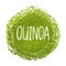 Vector illustration, handwritten word Quinoa