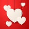 Vector illustration hanging valentines day heart