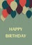 Vector Illustration of a Happy Birthday Greeting Card