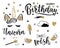 Vector illustration of a Happy Birthday set