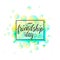 Vector illustration of Happy Friendship day typography design on white background with rough color dots