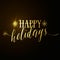 Vector illustration of Happy Holidays glitter gold lettering text