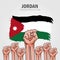 Vector illustration of Happy Jordan Independence Day 25 May