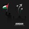 Vector illustration of Happy Jordan Independence Day 25 May