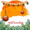 Vector illustration of Happy Krishna Janmashtami background with pot of cream. Dahi Handi