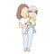 Vector illustration of happy mom holding little kid. Family, happy mother day, motherhood, early child development concept.