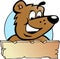 Vector illustration of an Happy Proud Brown Bear