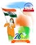 Vector illustration of Happy Republic day concept banner.
