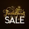 Vector illustration of Happy Thanksgiving Sale, luxury design