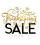 Vector illustration of Happy Thanksgiving Sale, luxury design