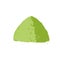 Vector illustration of heap of green matcha powder tea. Healthy beverage Japanese culture concept