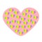 Vector illustration hearts with small multicolored hearts