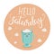 Vector illustration of Hello Saturday